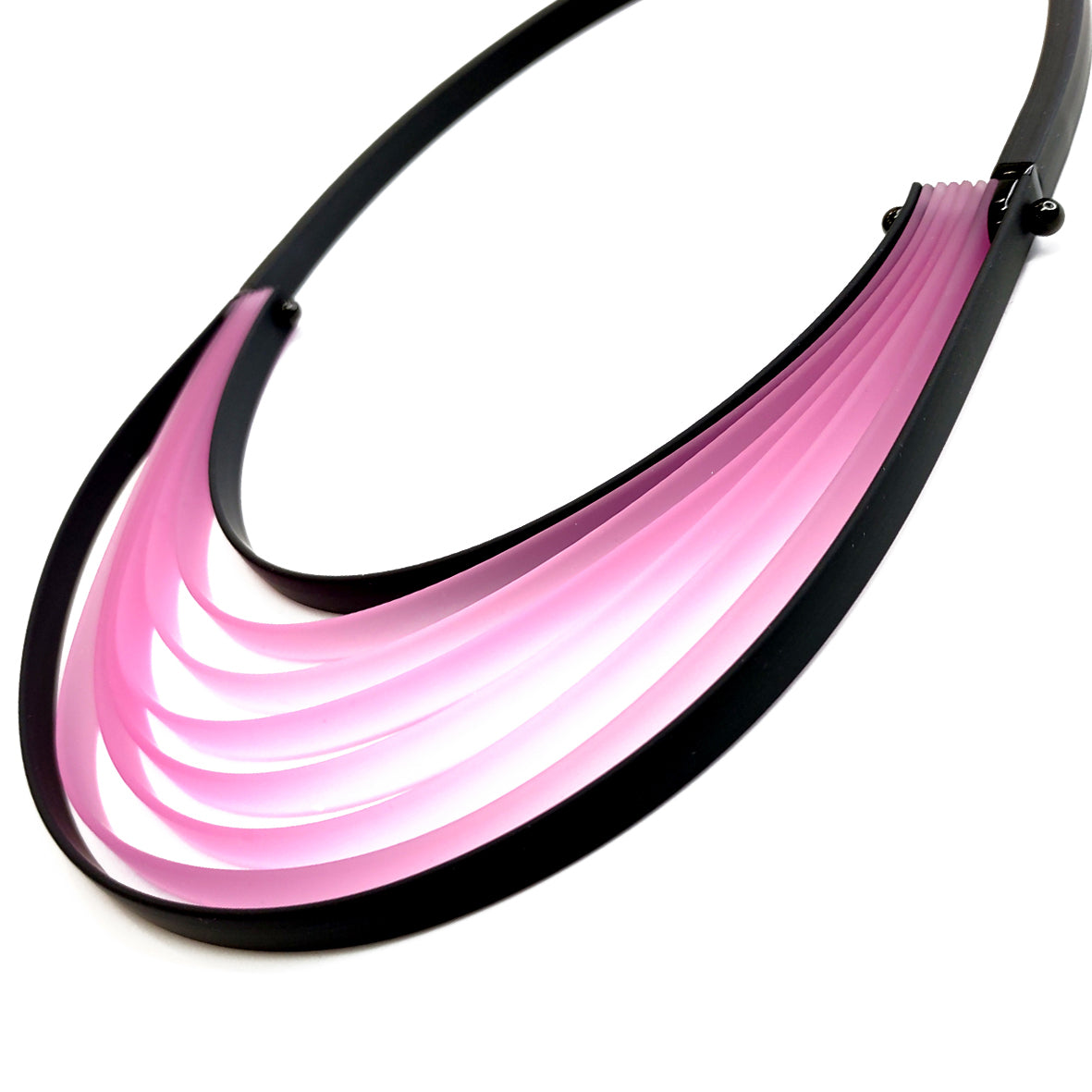 LYLYA multi layer rubber necklace Rose Pink