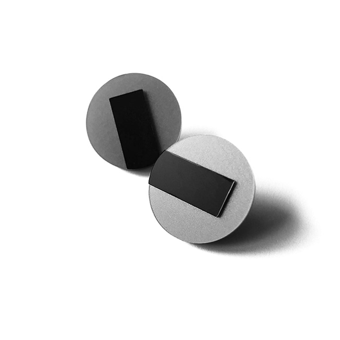 Marcia stud earrings Silver/Black