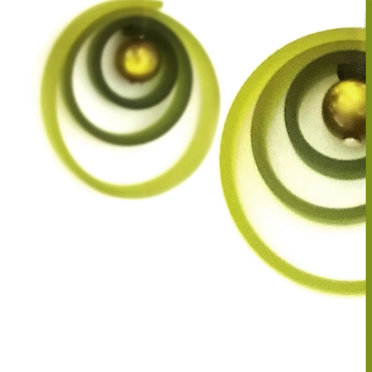 ORCHIDEE boucles d'oreilles "spirale" Vert Citron