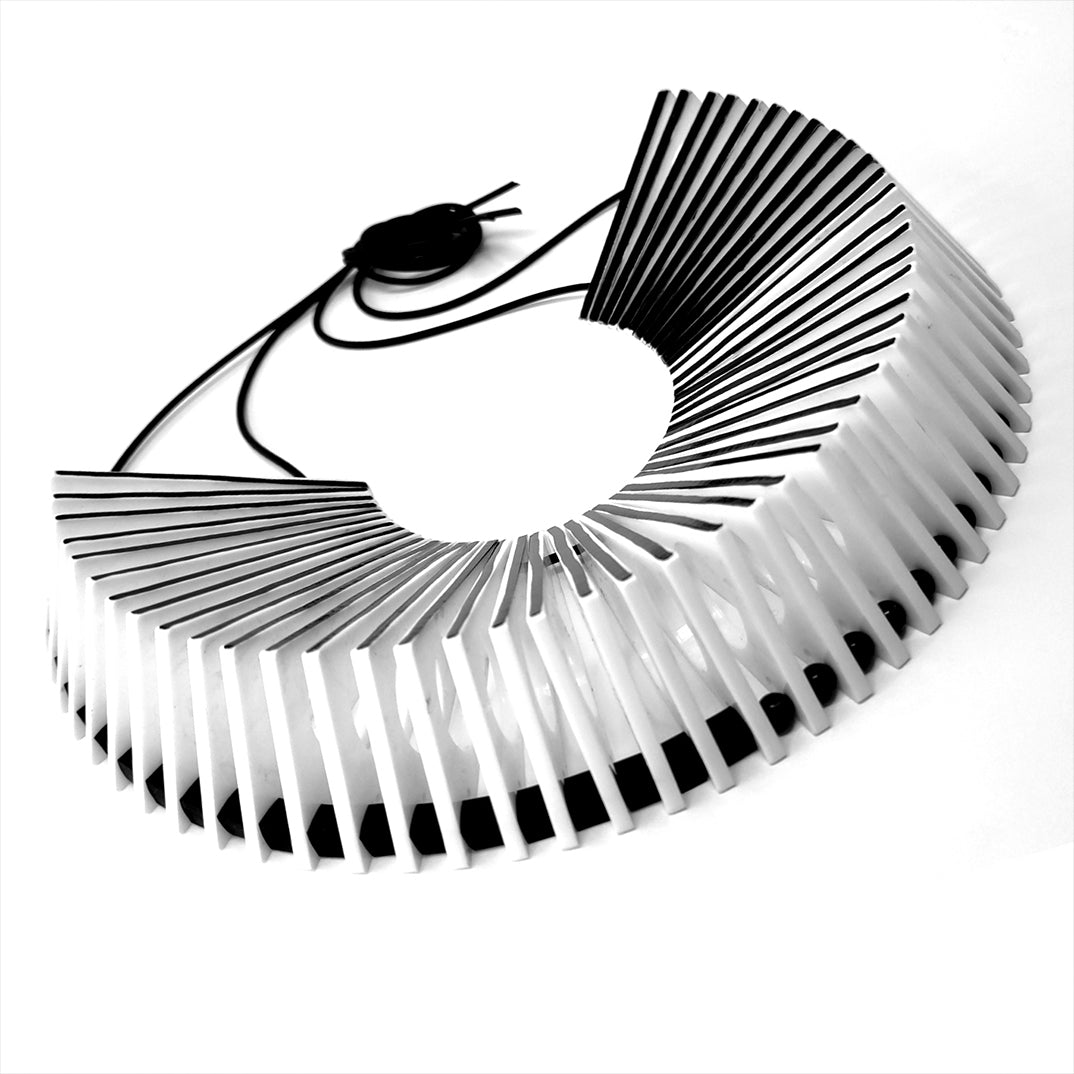 REBECCA statement necklace White & Black - One on a Kind