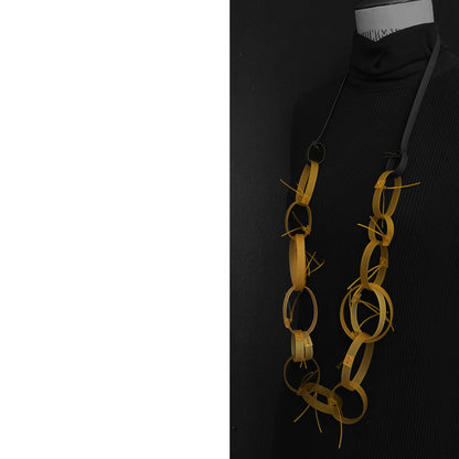 RITA long necklace Ochre Bronze