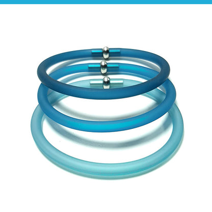 Safari Trio set of 3 rubber bracelets in 12 colors