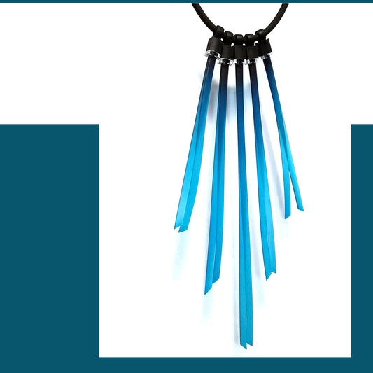 TENERIFE "feather" necklace Turquoise Peacock